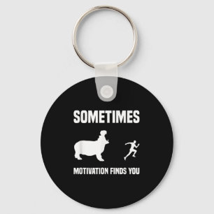 Grappig Hardlopen Shirt Sport Runner Hippo Motivat Sleutelhanger