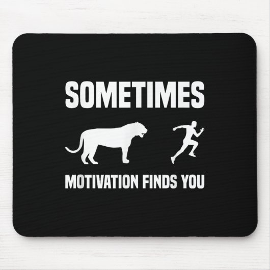Grappig Hardlopen Shirt Sport Runner Tiger Motivat Muismat (Voorkant)