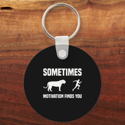 Grappig Hardlopen Shirt Sport Runner Tiger Motivat Sleutelhanger (Voorkant)