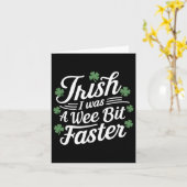 Grappig hardlopen St Patrick's Day Iers Ik was een Kaart (Gele Bloem)