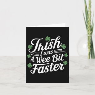 Grappig hardlopen St Patrick's Day Iers Ik was een Kaart