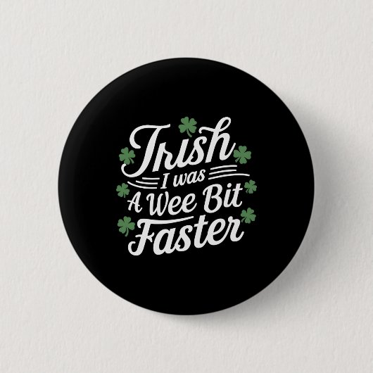 Grappig hardlopen St Patrick's Day Iers Ik was een Ronde Button 5,7 Cm (Voorkant)