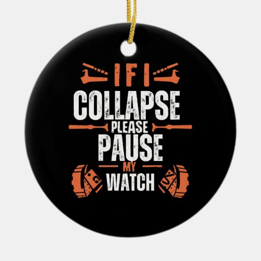 Grappig hardlopend keramisch ornament (Voorkant)