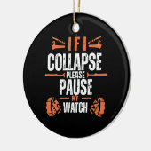 Grappig hardlopend keramisch ornament (Links)