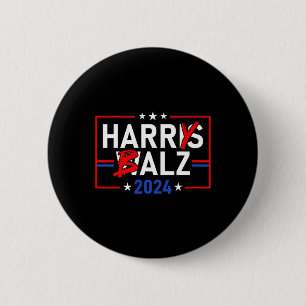 Grappig Harris W 24 Harry B 2024 Meme Democratics  Ronde Button 5,7 Cm