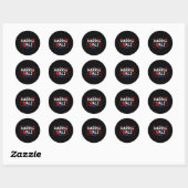Grappig Harris W 24 Harry B 2024 Meme Democratics Ronde Sticker (Vel)