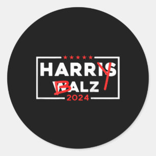 Grappig Harris W 24 Harry B 2024 Meme Democratisch Ronde Sticker