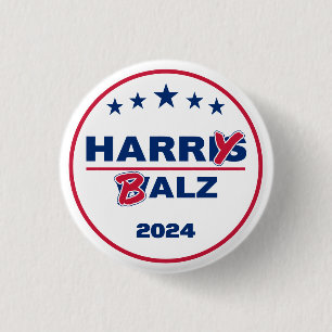 Grappig Harris Walz 2024 Harry Balz 2024 Ronde Button 3,2 Cm