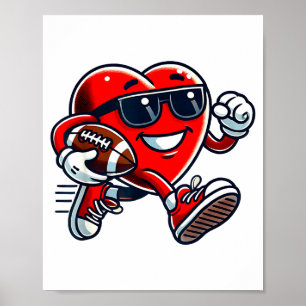 Grappig Hart American Football Valentijn Srts Vrou Poster