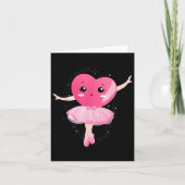 Grappig Hart Ballet Dansen Happy Valentines Day Ba Kaart (Voorkant)