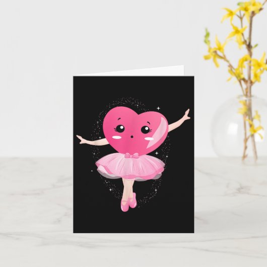Grappig Hart Ballet Dansen Happy Valentines Day Ba Kaart (Gele Bloem)
