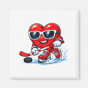 Grappig hart dat hockeykleding speelt magneet