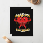 Grappig Hart Fitnesscentrum Workout Valentijnsdag  Notitiekaartje (Voorkant / Achterkant in situ)