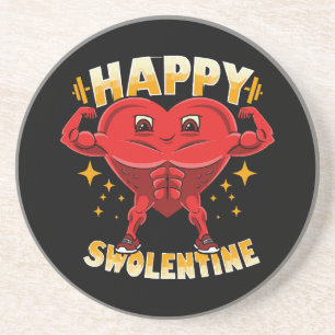 Grappig Hart Fitnesscentrum Workout Valentijnsdag Zandsteen Onderzetter