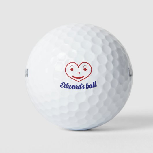 Grappig hart gepersonaliseerde naam unieke golfbal golfballen (Voorkant)