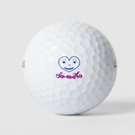Grappig hart gepersonaliseerde naam unieke golfbal golfballen