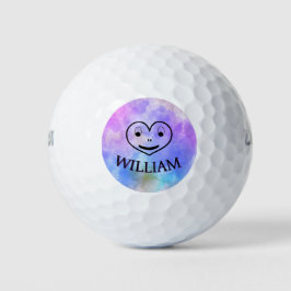 Grappig hart gepersonaliseerde naam unieke golfbal golfballen
