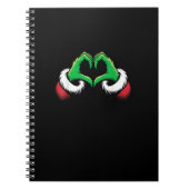 Grappig Hart Handen Kerstmis Notitieboek (Voorkant)