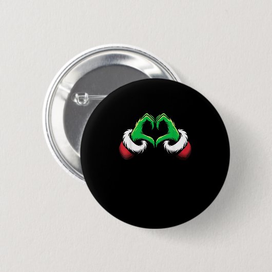 Grappig Hart Handen Kerstmis Ronde Button 5,7 Cm (Voorkant /achterkant)