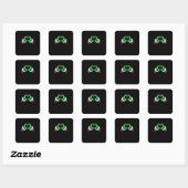 Grappig Hart Handen Kerstmis Vierkante Sticker (Vel)