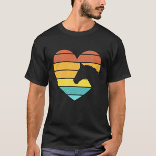 Grappig Hart Paardrijden Paard Liefhebber Meisjes T-shirt