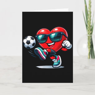 Grappig hart speelt voetbal cadeaus kleding kaart