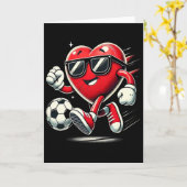 Grappig Hart Speelt Voetbal Valentijnsdag Heren Jo Kaart (Gele Bloem)