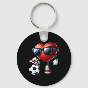 Grappig Hart Speelt Voetbal Valentijnsdag Heren Jo Sleutelhanger