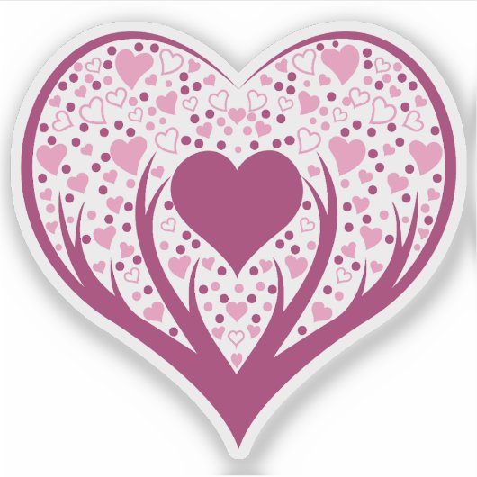 Grappig Hart Sticker (Voorkant)