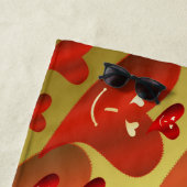 grappig, harten, hart, rood, liefde, valentijn, gl strandlaken (In situ)