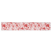 Grappig Hartpatroon VII - rood wit + jouw idee Lange Tafelloper (Horizontaal)