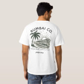 Grappig Hawaiaans Pidgin Bumbai Co. Retro Surf Wit T-shirt (Achterkant volledig)