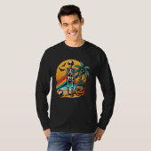 Grappig Hawaii Skeleton Surfen Halloween Hawaiian  T-shirt (Voorkant volledig)