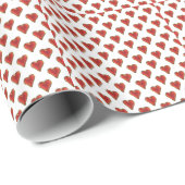 Grappig Heart Pattern goud rood + je rug. en tekst Cadeaupapier (Rol Hoek)