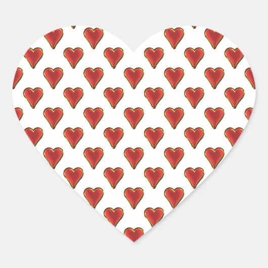 Grappig Heart Pattern goud rood + je rug. en tekst Hart Sticker (Voorkant)