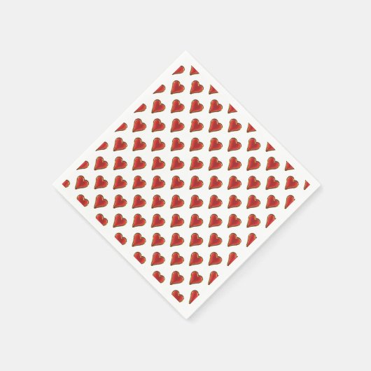 Grappig Heart Pattern goud rood + je rug. en tekst Servetten (Hoek)