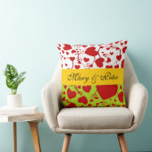 Grappig Heart Pattern V + je rug. en tekst Kussen (Stoel)