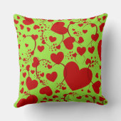 Grappig Heart Pattern V + je rug. en tekst Kussen (Achterkant)