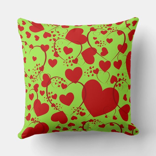 Grappig Heart Pattern V + je rug. en tekst Kussen (Achterkant)