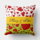 Grappig Heart Pattern V + je rug. en tekst Kussen (Voorkant)