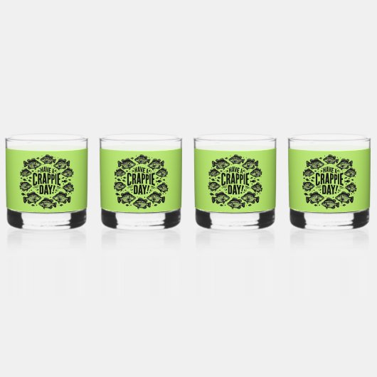Grappig Heb een Crappie Dag Vissen Whisky Glas (Voorkant)