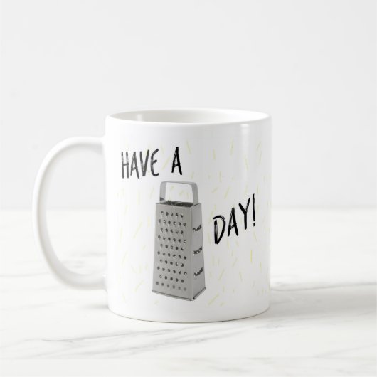 grappig: "Heb een Grate Day!" Afdruk mok | NPI (Links)