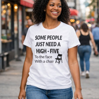 Grappig heb een high five in je gezicht nodig met Tri-Blend shirt