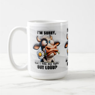 Grappig heb ik rollen mijn ogen Heifer Koe Mok