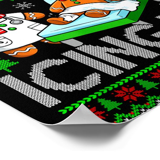 Grappig Heb je geprobeerd het te bevriezen Kerst G Poster (Hoek)