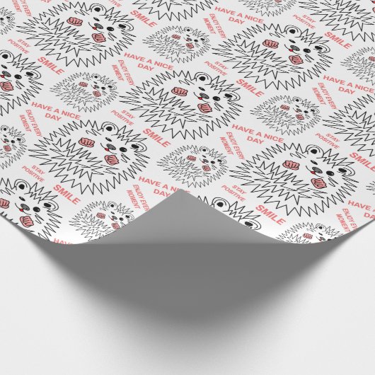 Grappig Hedegel. Heb een fijne dag  Cadeaupapier (Hoek)