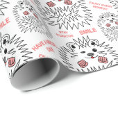 Grappig Hedegel. Heb een fijne dag  Cadeaupapier (Rol Hoek)