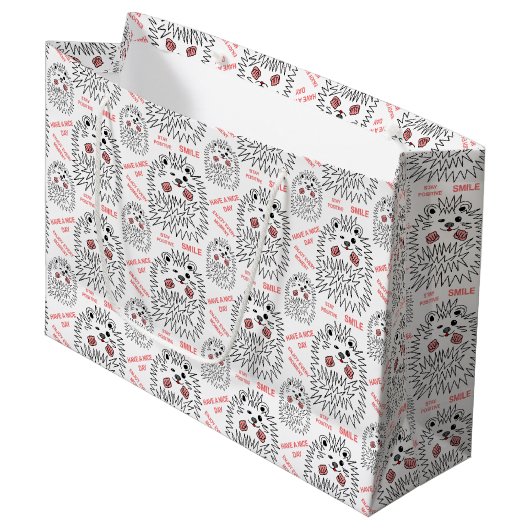Grappig Hedegel. Heb een fijne dag  Groot Cadeauzakje (Voorkant Gekanteld)