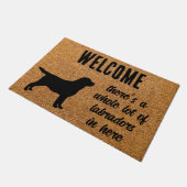 Grappig Heel veel Labradors Hier Pet Hondenliefheb Deurmat (Schuin)