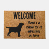 Grappig Heel veel Labradors Hier Pet Hondenliefheb Deurmat (Voorkant)